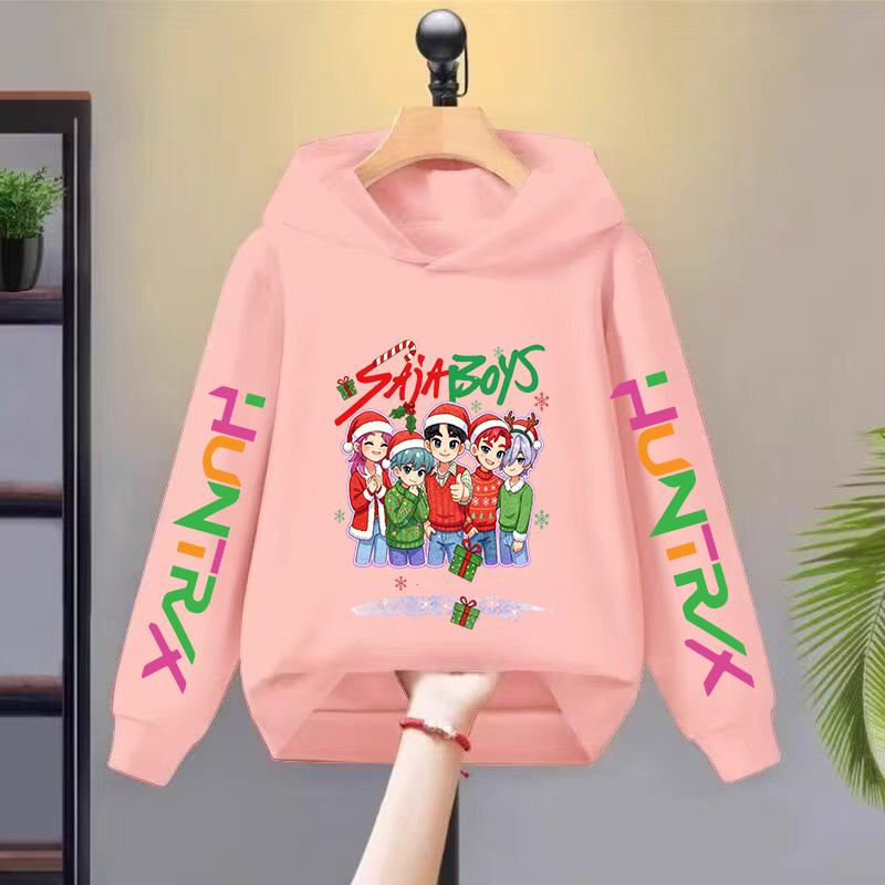 2025 Weihnachten KPop Devil Hunter Mädchen Hoodie Herbst/Winter Kinder Sportbekleidung Langarm Kinderbekleidung Top