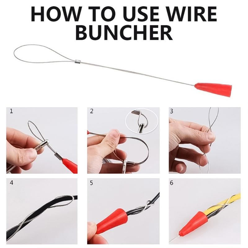 Wire Lead Threading Device Tool Fish Tape Cable Puller Electrical Wire Threader Electrical Spring Wire Threader