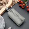 1Pcs Double Zipper Keychain Case Key Coin Pouch Leather Car Key Wallets  Key Holder Housekeeper Keys Organizer