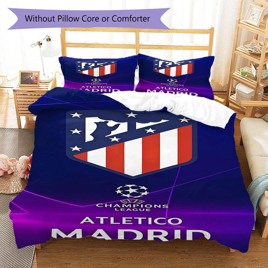 Ensemble couette et taies d'oreiller Atleti Décoration de maison Cadeau d'anniversaire (1 housse de couette + 2 taies d'oreiller, sans garniture.)