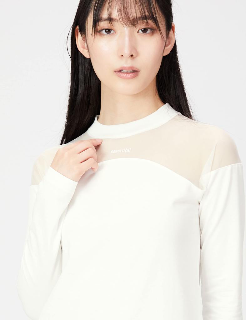Double Standard Clothing Essential High Gauge Inlay Size 38 Top, 2508-110-223, Women's, Off-White,