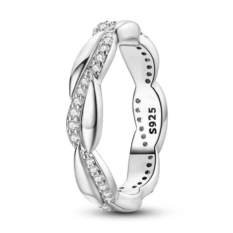 New S925 Sterling Silver Ring Women Eternal Love Dewdrop Stone Glow-in-The-Dark Firefly Ring Fashion Engagement Wedding Jewelry