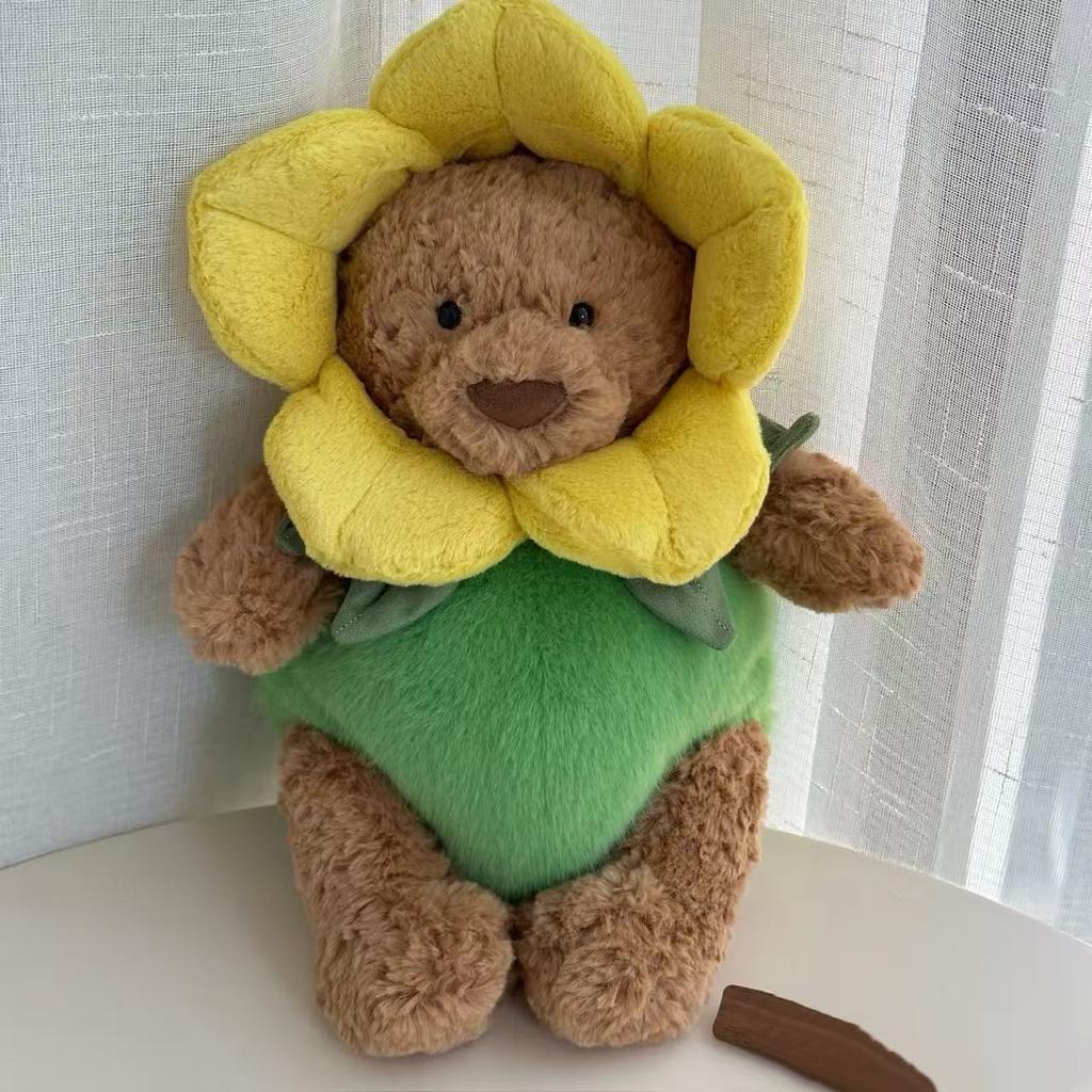 J C Plush New Bartholomew Bear Series Plush Toys Eggplant Bear Love Bear Cute Plush Toy Baby Comfort Child Birthday Gift