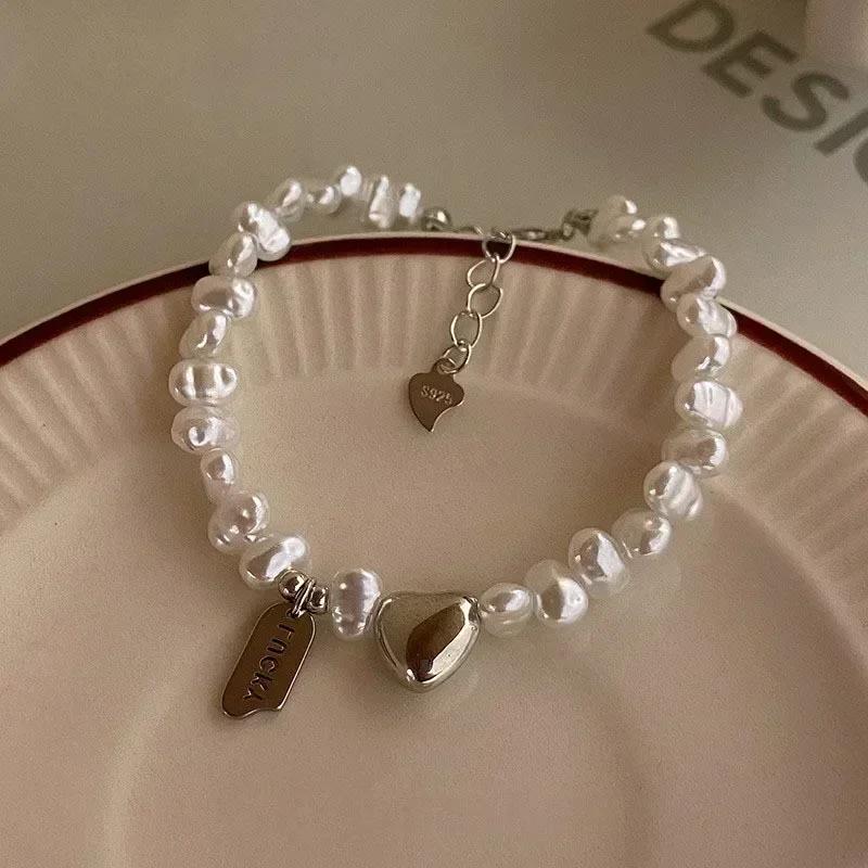 925 Silver Bracelet Partial Pearls Knots Bracelet for Women Fashion Luxury Design Bead Jewelry Charm Bracelet Gift