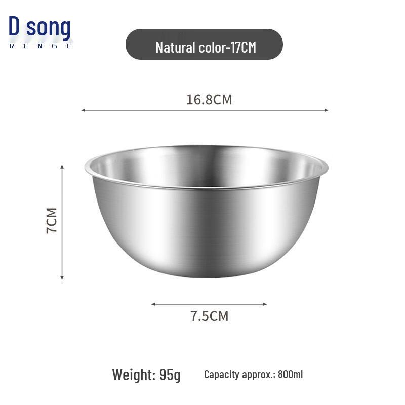 Набор из 5 extra толстых мисок для смешивания из нержавеющей стали Renge с мерной шкалой 17cm