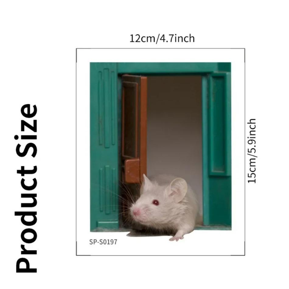 

Настенные наклейки для спальни, гостиной, декоративные наклейки, креативный плинтус, маскирующие наклейки на стену, имитация мыши, открывание двери A