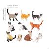 6 Pieces Miniature Cat Figurines HandPainted Tiny Realistic Cats for
