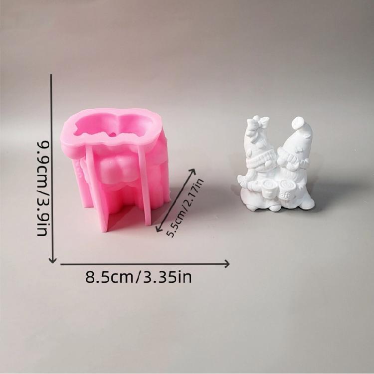 Easy Release Silicone Mold Detailed Gnome Shaped Candle Mold for Dinner Decoration Plaster Mold for Handmade Lover