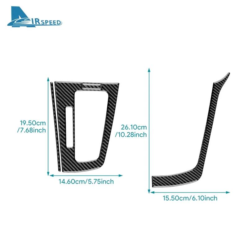 For Ford Focus SE ST MK3 2012 2013 2014 Real Soft Carbon Fiber Trim Sticker LHD RHD Car Gear Shift Frame Panel Accessories