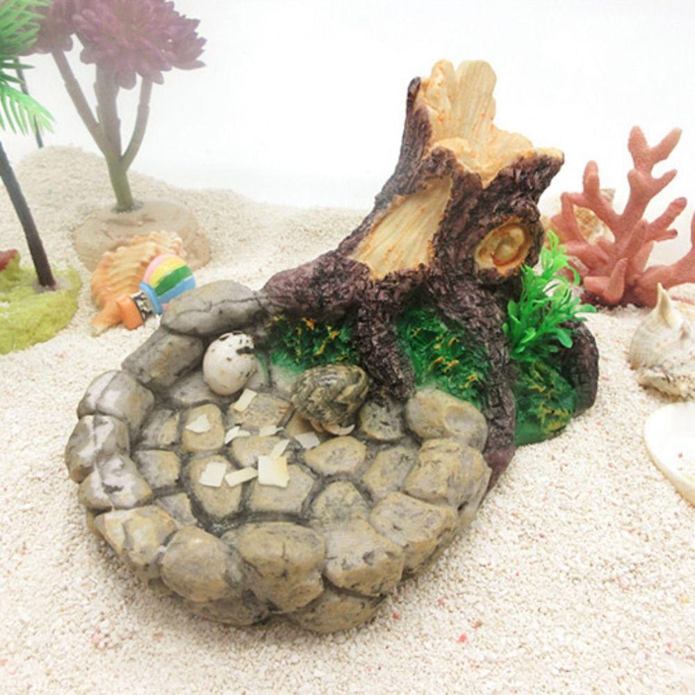 Artificial Turtle Dish Creative Pets Feeding Plate Fish Tank Ornaments Reptile Food Bowl  Lizard