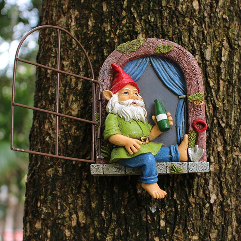 Nisse Treklemmer Resin Alv Ut Døren Treklemmer Morsom Hage Tredekorasjon for Utendørs