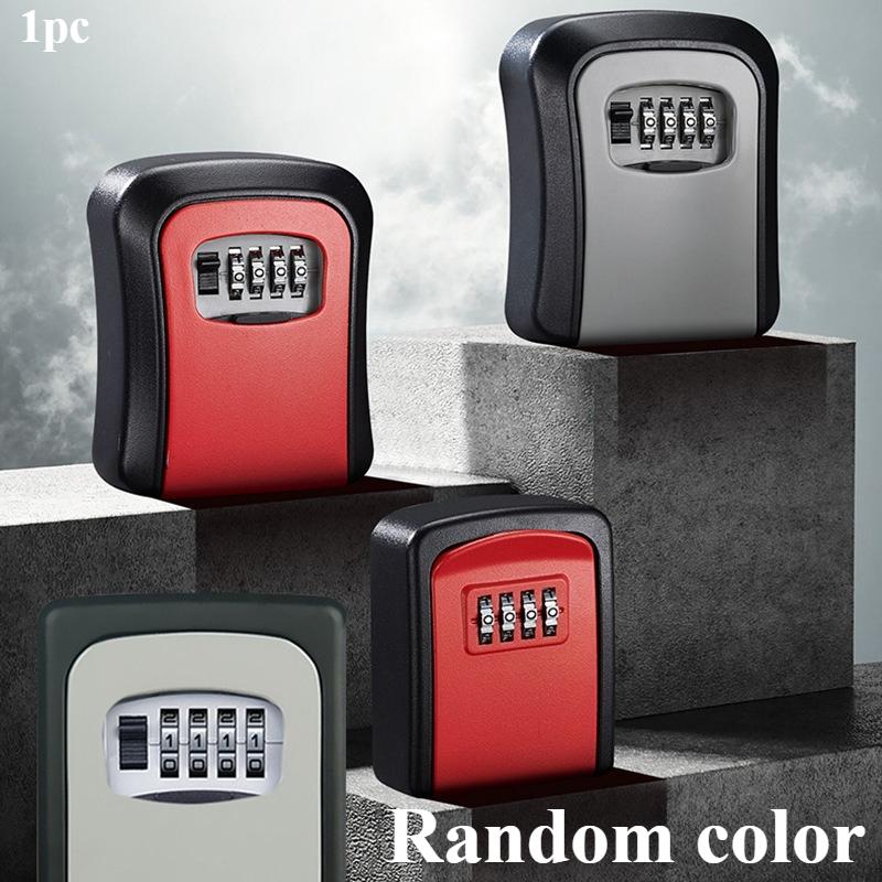2pcs Ultra-secure Flip-top Key Lock Box with Sliding Cover Holds up to 8 Keys Features a Durable Metal and Plastic Construction