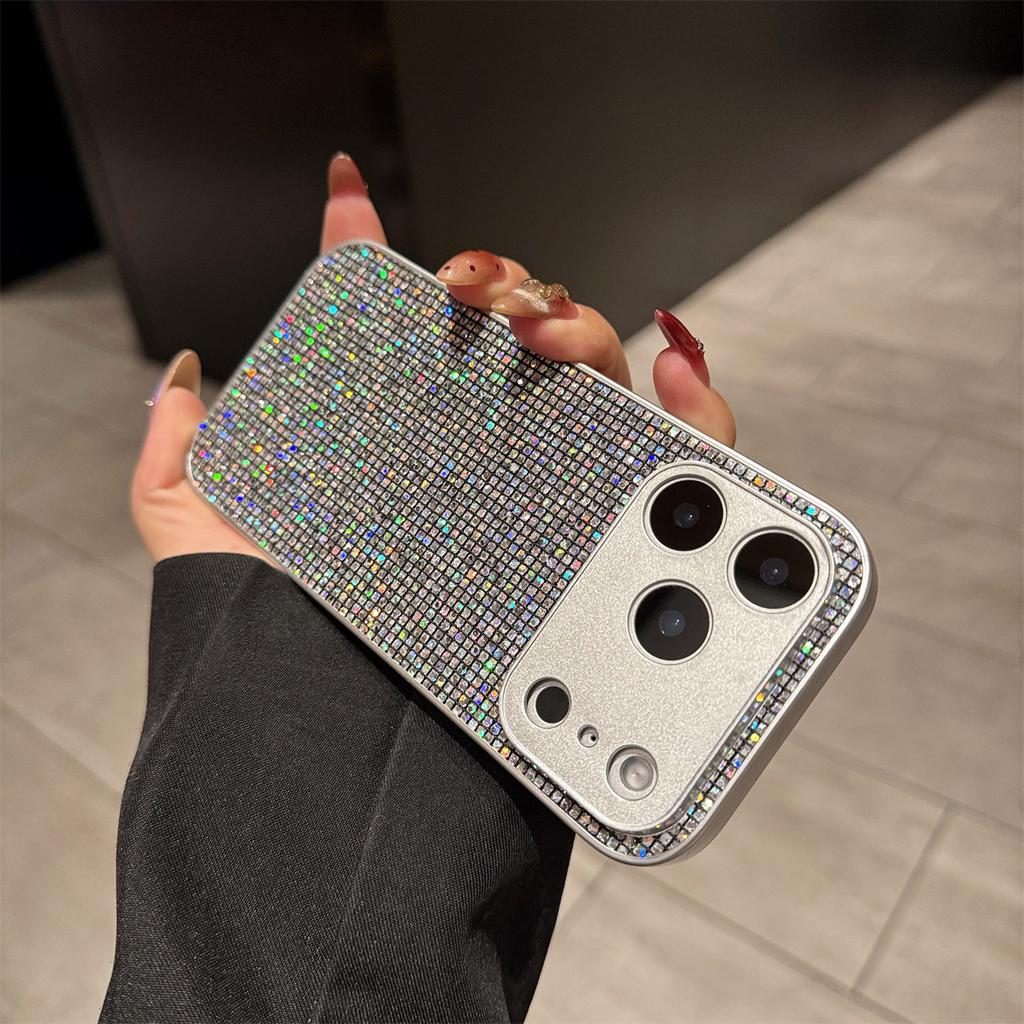 Carcasă Estetică cu Paiete Cer Înstelat și Diamante pentru iPhone 17 Air 16 E 15 14 Plus 13 12 11 Pro X R S Max Husa Strălucitoare cu Strass