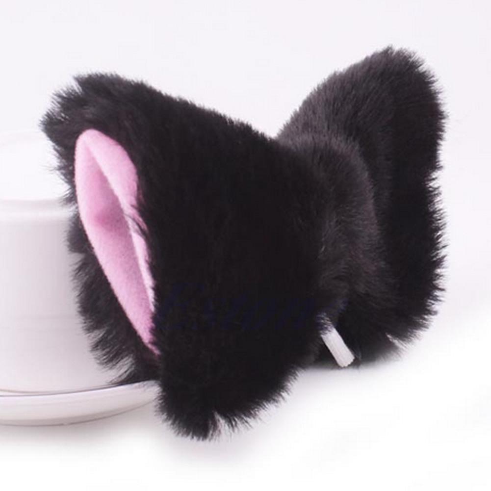Orecchiette Soft Cat Fox Fur Ears Anime Neko Party Costume Hair - Foto 4