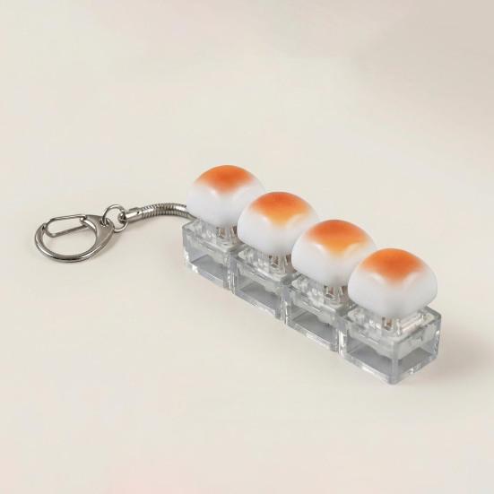 Bun Klawiatura Fidget Toy 38147 Klawisze Podświetlana LED Breloczek do Kluczy Przycisk Odstresowujący Kliker na Palec