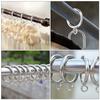 10Pcs Eyelet Curtain Rings Thick Metal Heavy-Duty Drapery Rings for Roman Shades Sliding Window Treatments Bathroom Shower