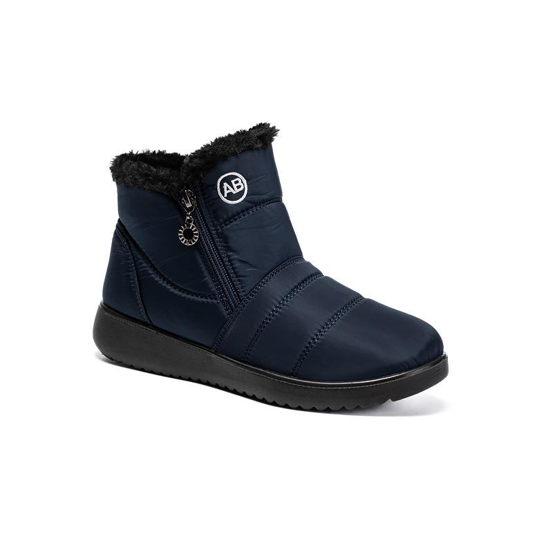 

Зимние теплые женские водонепроницаемые хлопковые ботинки с боковой молнией, женская обувь 41 синий