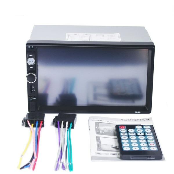 

2 din автомобильный мультимедийный плеер аудио стерео радио 7 \ HD MP5 сенсорный экран цифровой дисплей Bluetooth USB FM авторадио чёрный