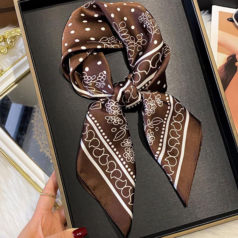 1 szt. Kwadratowy szalik 70 cm w wzór paisley w stylu bohemskim dla kobiet, odpowiedni do codziennej mody, na wyjścia na miasto, w tym szaliki, opaski na głowę