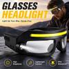 High Visibility Rechargeable Headlamp Glasses Rechargeable COB Floodlight Glasses  Cycling