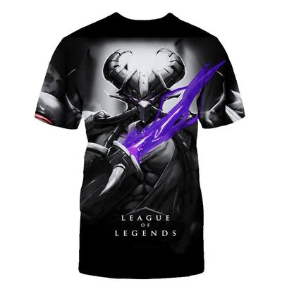 Új Férfi Kereknyakú Rövid Ujjú League of Legends LOL Yaso 3D Póló Digitálisan Nyomtatott Póló