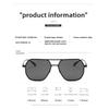 2PCS Fashion Retro Polarized Square Men's And Women's Sunglasses Korean Version Personality Sun Shade Large Frame Sunglasses