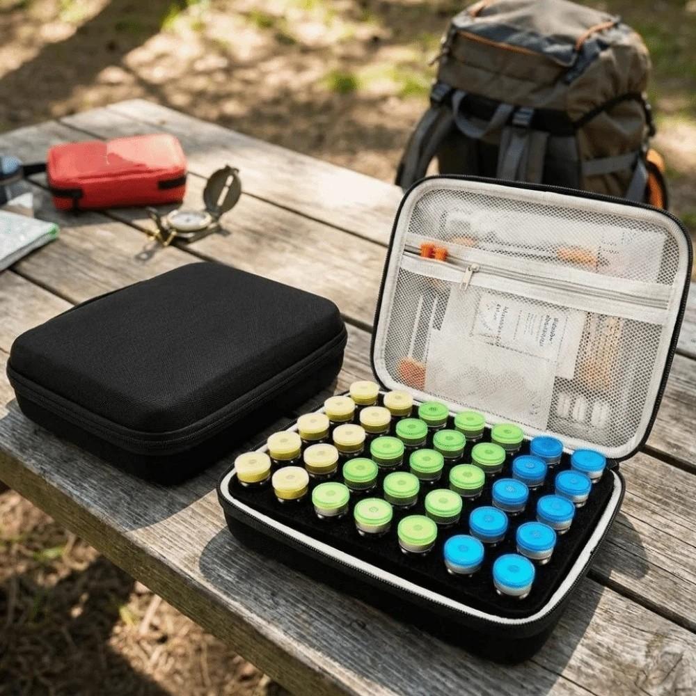 30 Slots Insulin Vial Storage Case Foam Protective Insulin Carrying Case For Home Travel
