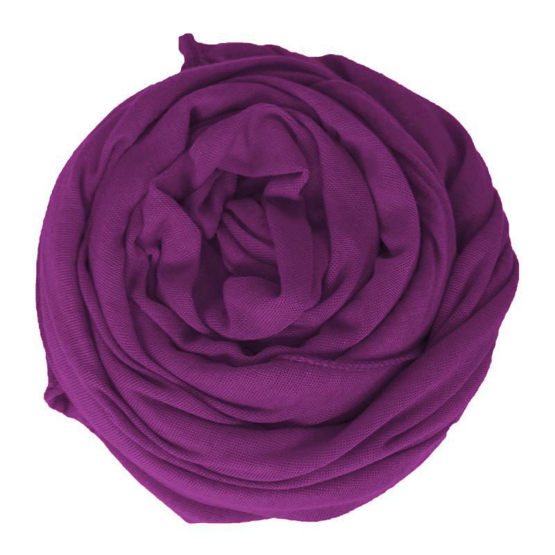 Solid Color Mercerized Cotton Women's Scarf - Spring/Summer, High-Quality, Elastic, Breathable, Indian-Style, Sweat-Wicking, BS82
