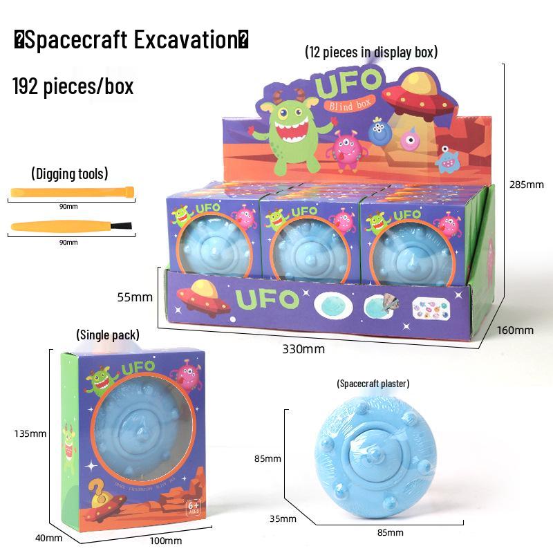 Edelsteinentdeckung DIY Ausgrabungsspielzeug: Pädagogische Überraschungsbox für Kinder mit Kristall-Edelstein- und Meerjungfrauen-Themen