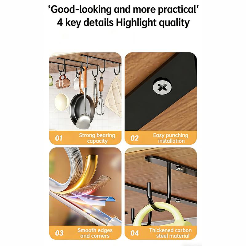 Minimalist Cabinet Mug Hooks Water Cup Racks And Upside-Down Coffee Cup Display Rack