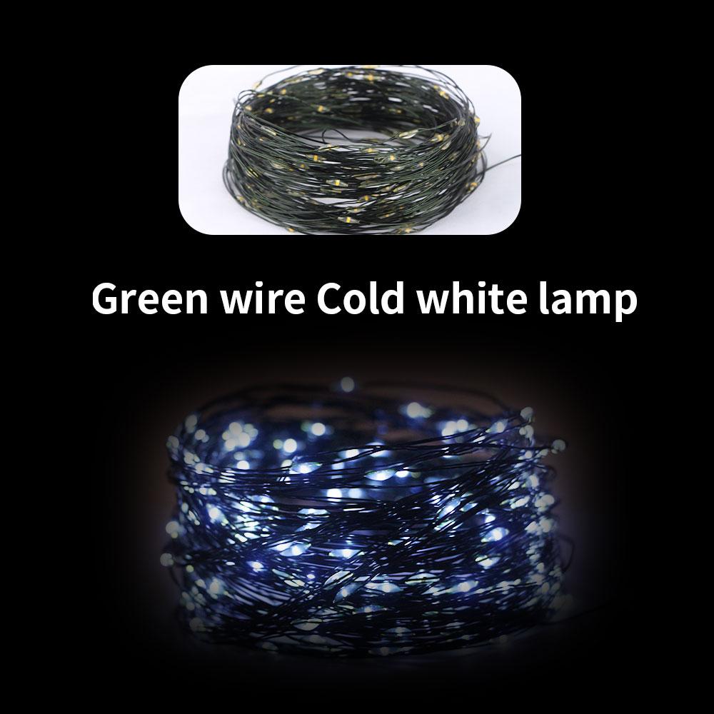 

7 м/12 м/22 м/32 м светодиодные солнечные гирлянды гирлянда светодиодная уличная водонепроницаемая зеленая медная проволока для рождественского сада гирлянда уличный фонарь 12M 100LEDs