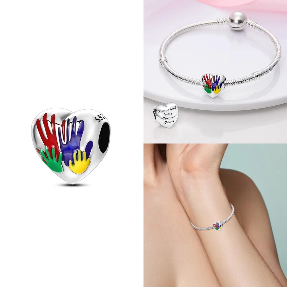 Exquisite Copper Original Red Heart Bicycle Love Couple Charms Beads Fit Bracelet Valentine'S Day Gift Women Jewelry Diy