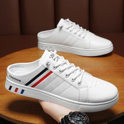 Fashion 2024 New Half Slip-on Shoes Men Comfortable Flat Shoes Casual Men's Shoe Breathable Man Sneakers Comfortable Driving Loafers