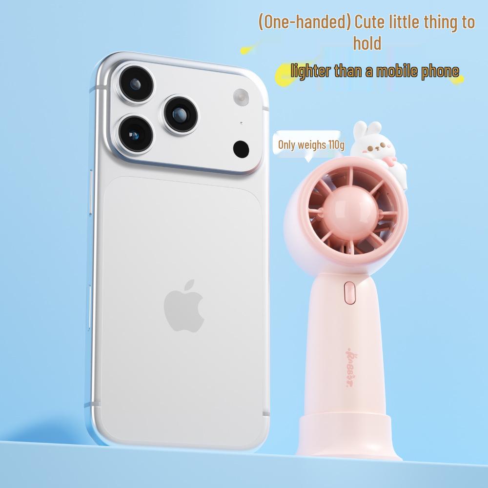 Adorable Cartoon Pet USB Rechargeable Handheld Mini Fan