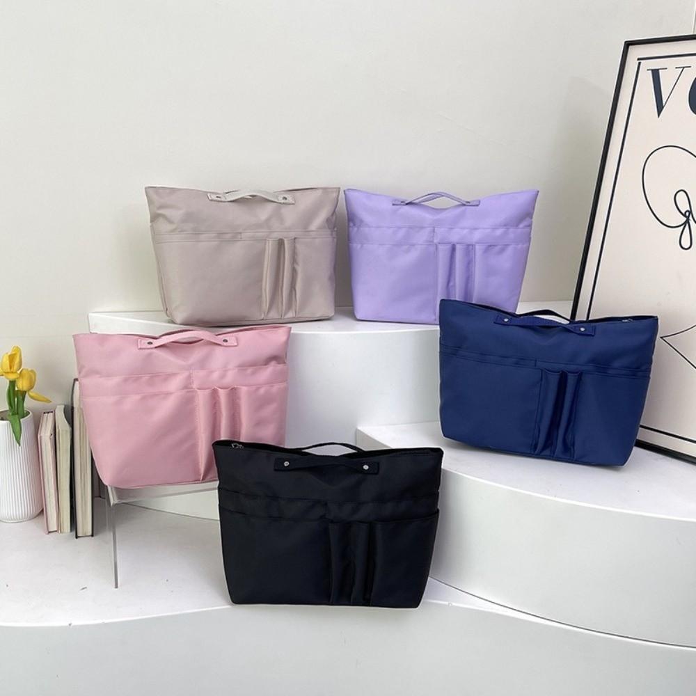 Organizzatore per Borsa a Mano in Nylon Grande Capacità Colore Unico Organizer per Borsa Tote Multi-Tasche Leggero Borsa per Cosmetici