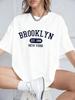 Brooklyn New York Est 1998 Prints TShirts Unisex Summer Short Sleeve T Shirt Loose ONeck Comfortable Tops Casual Clothes