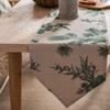 Imanqi Yun Turquoise Pinecone Print Table Runner 