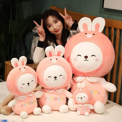Kawaii Plüsch Kaninchen Spielzeug gefüllte weiche Tier Kissen schöne Kaninchen Puppen für Baby Mädchen beschwichtigen Geburtstagsgeschenke