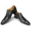 Fashion Mens' Wedding Dress Oxfords Shoes Genuine Leather Lace-up Latest Design Elegant Black Shoes Man Pointed Formal Leather Shoes Men