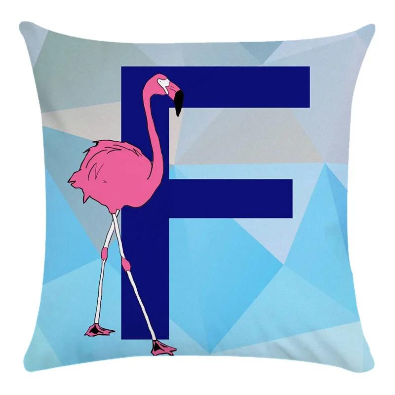 Animal Print Pillowcase Cushion Cover Super Soft Peach Skin  Fashion Blue Letter