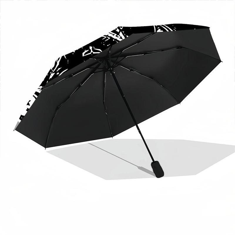 1pc Cat Mandala Automatic Open/Close Umbrella Compact Folding Umbrella, All-Season Portable Umbrella for Women/Men251