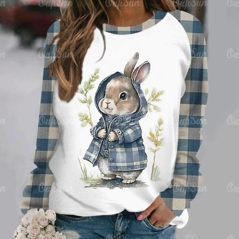 Mode Kawaii Katt Djur Tryck Långärmade T-shirts För Kvinnor Sweatshirts Dam Söt O-Hals Pullover Kvinna T-shirts Topp Kläder