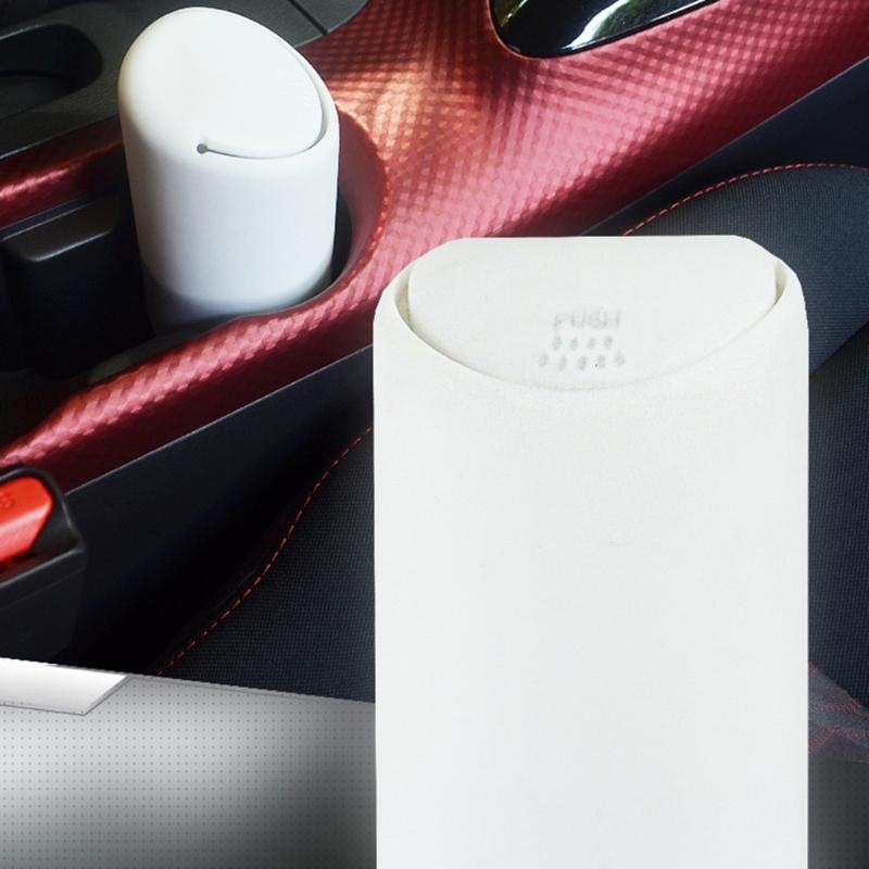 Car Garbage Can with Lid, LeakproofVehicle Automobile CupHolder Car Trash Can, Small Trash Bin Storage Box