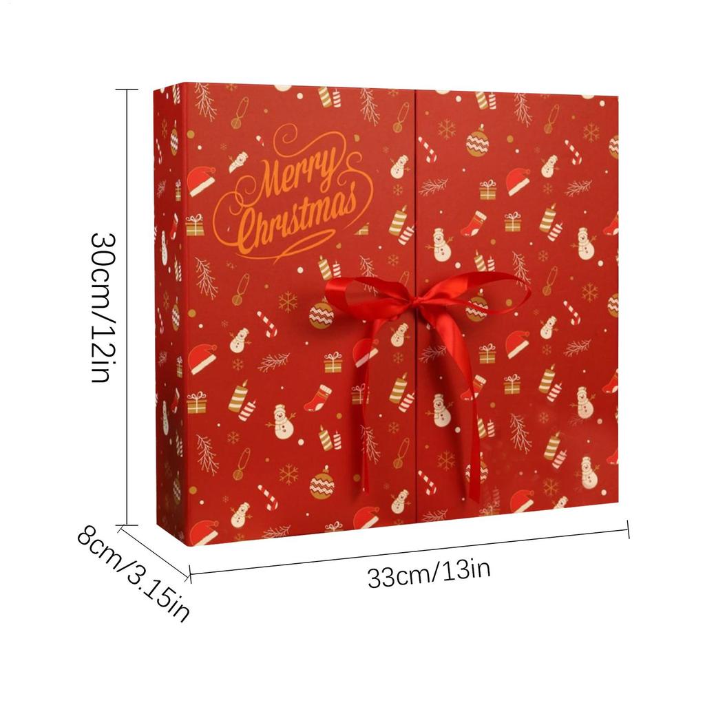 Blank Cardboard Advent Calendar Boxes - 24 Days Foldable DIY Christmas Countdown Calendar for Kids to Fill with Candy, Toys