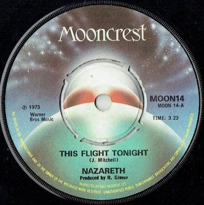Płyta 7-calowa NAZARETH - This Flight Tonight MOON14 Mooncrest 1973 UK Rock Używana