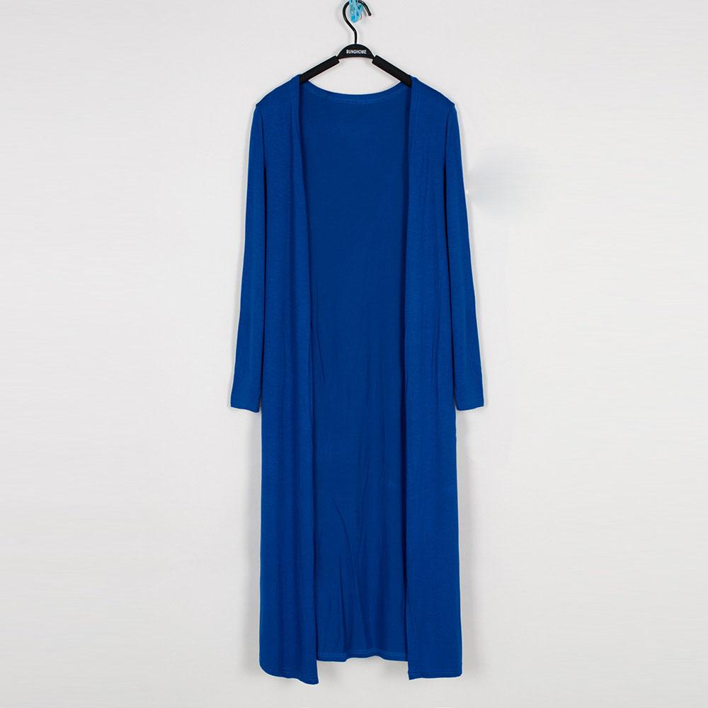 Dámský prodloužený jednobarevný cardigan šátek protisluneční oblečení košile s klimatizací tenký kabát s dlouhým rukávem