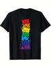 Regenbogen Katze Stapel Stolz LGBT Geschenk Grafik T-Shirt Süßes Tierliebhaber Lässiges Kurzarm-T-Shirt