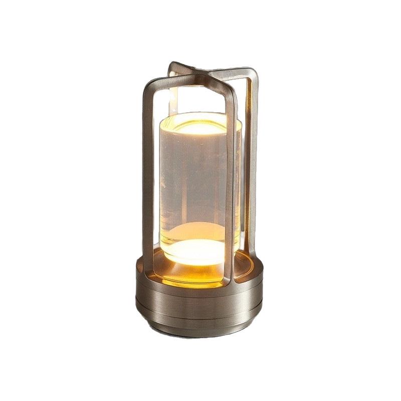 LED Creative Desk Lamp: Rechargeable, Eye-Protecting Night Light for Bedroom, Portable USB Bedside Lamp, Plug-in Dual-Use for Camping.