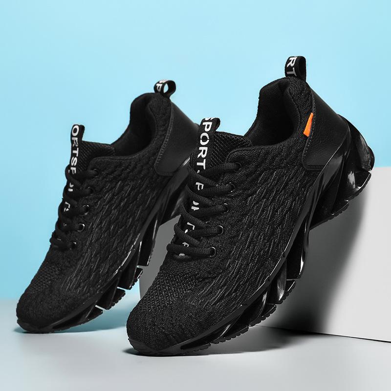 Large size men's shoes size 47 mesh shoes youth blade sole sneakers non-slip middle and older children size 36 black fish scale shoes