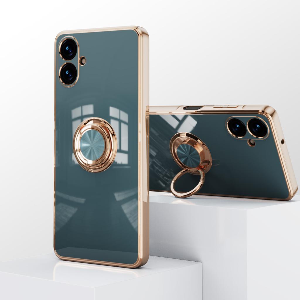 For Samsung Galaxy A06 4G Case Precise Cutouts 6D Electroplating TPU Phone Cover with Ring Holder